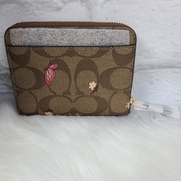 Coach|NWT Small Zip Around Wallet w/ Butterfly - Picture 6 of 7